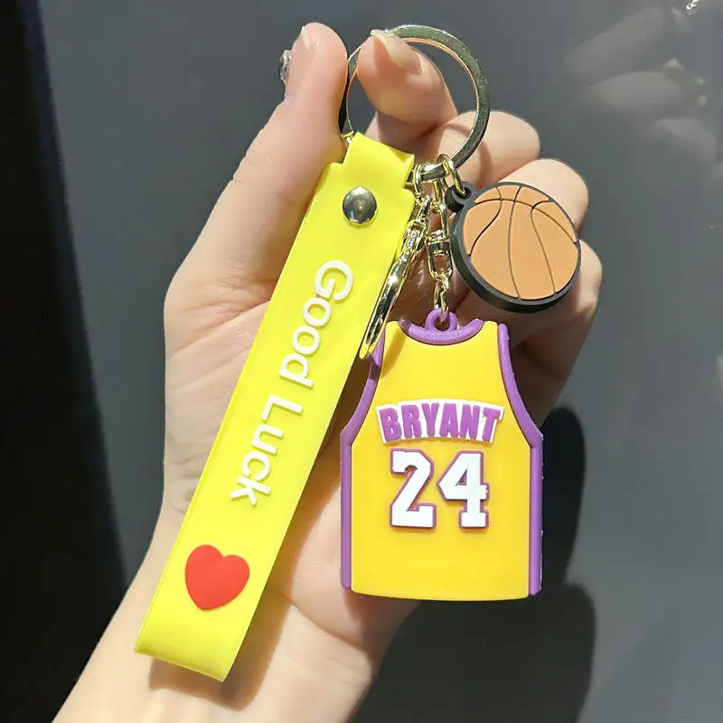 Basketball Jersey Keychain 24 Jersey 23 Jersey Keychain Backpack Pvc Doll Pendant Car Keychain