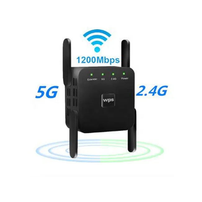 High selling 2.4G and 5.8G dual band wifi repeater 1200Mbps wireless wifi extender wifi  repeater