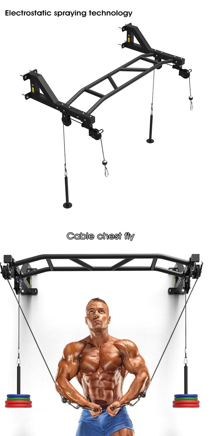 Wavar Multifunctional strength training pulley block single parallel bars wall mounted Pull up bar Home gym fitness equipment