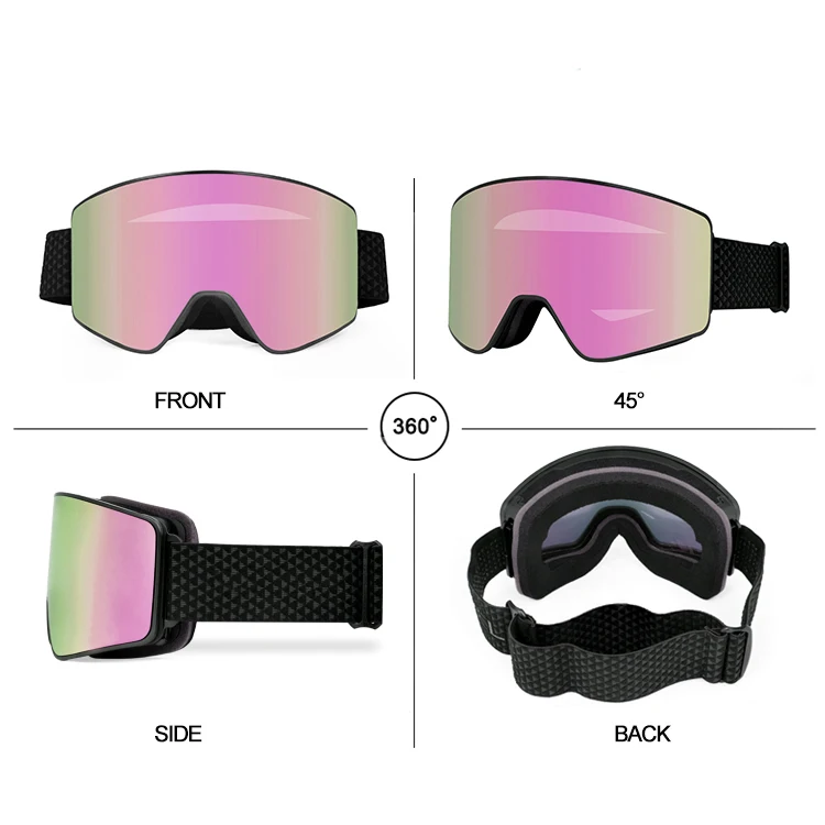 High Quality zeiss lens snow goggles Snowboard glasses Removable skiglasses OTG ski goggles magnetic