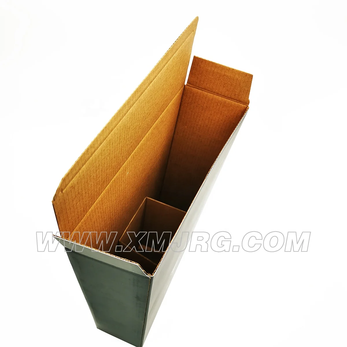 Custom Logo Black Paper Box Foldable Corrugated Board Packaging Box For Two Bottle Wine Vin Rouge Packing