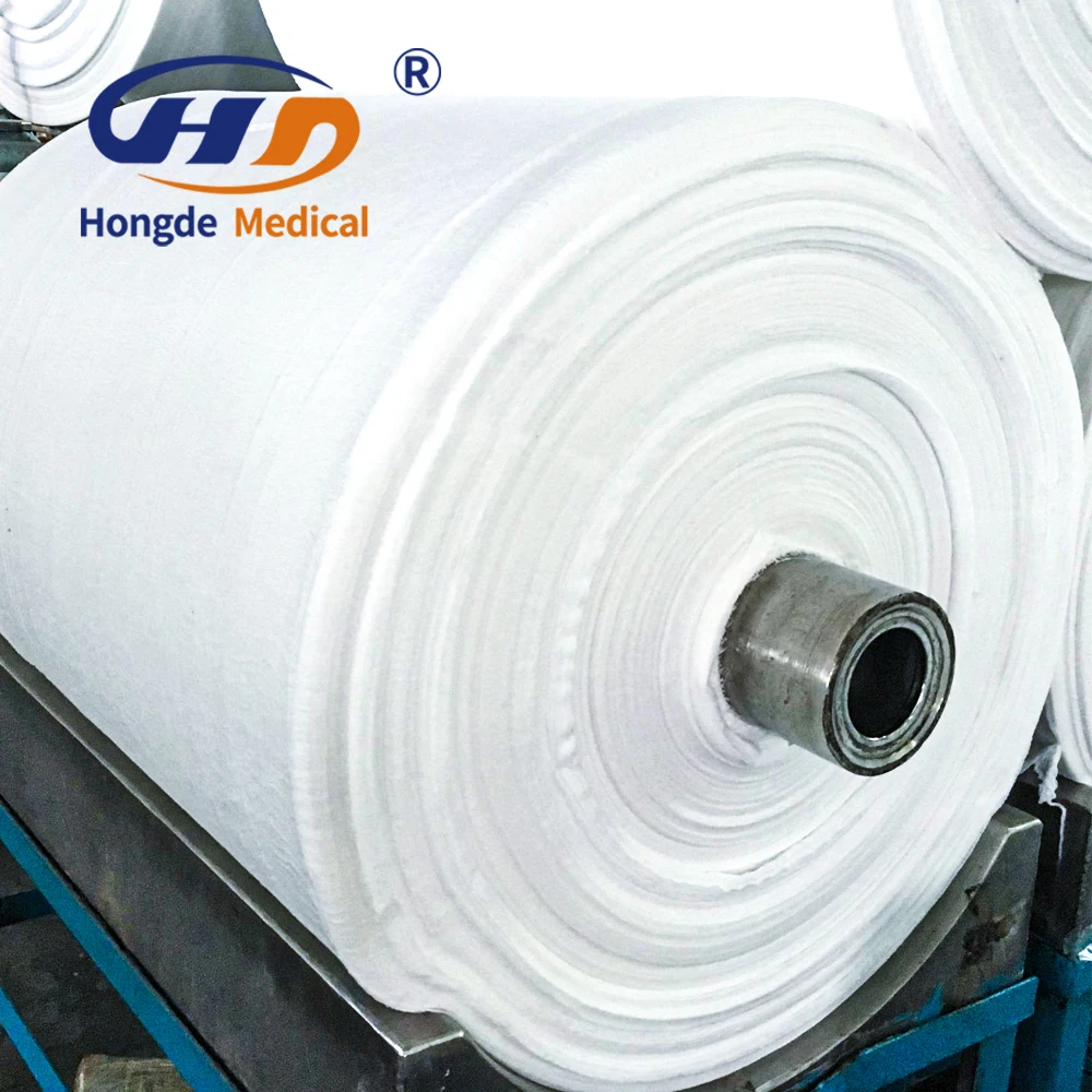 CE ISO 4 Ply Jumbo Medical Bleached Hydrophilic Absorb Cotton Gauze Roll Gauze