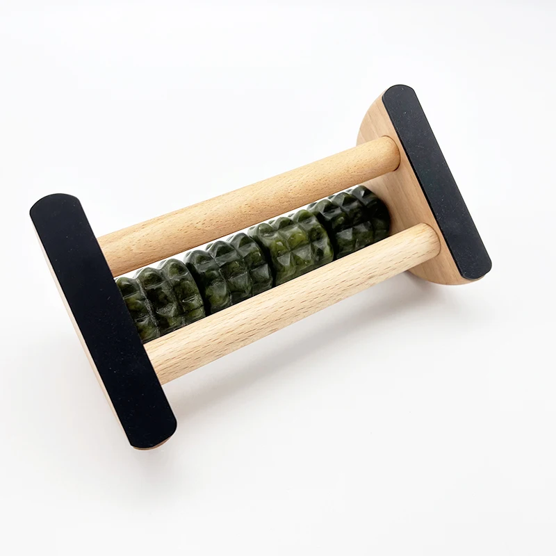 Private Label wood therapy massage jade roller tools feet massager