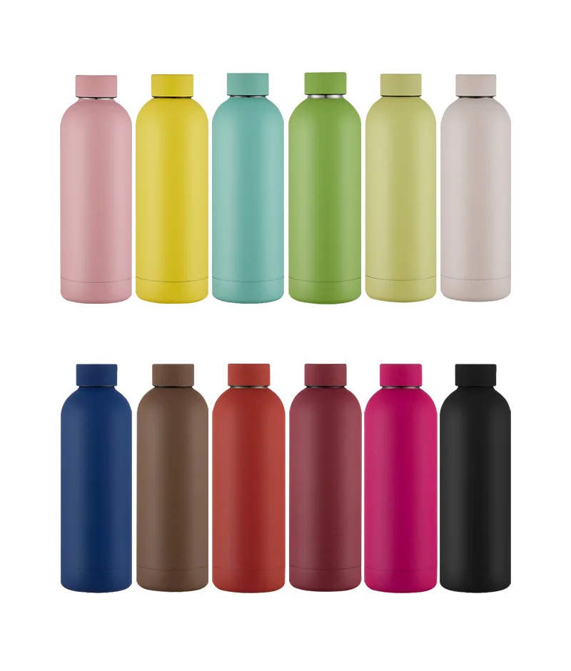 2023 New Design Custom Print Eco Friendly Kids 500ml Vaccum Insulated Bpa Free Small Mouth Stainless Steel Water Bottle For Men