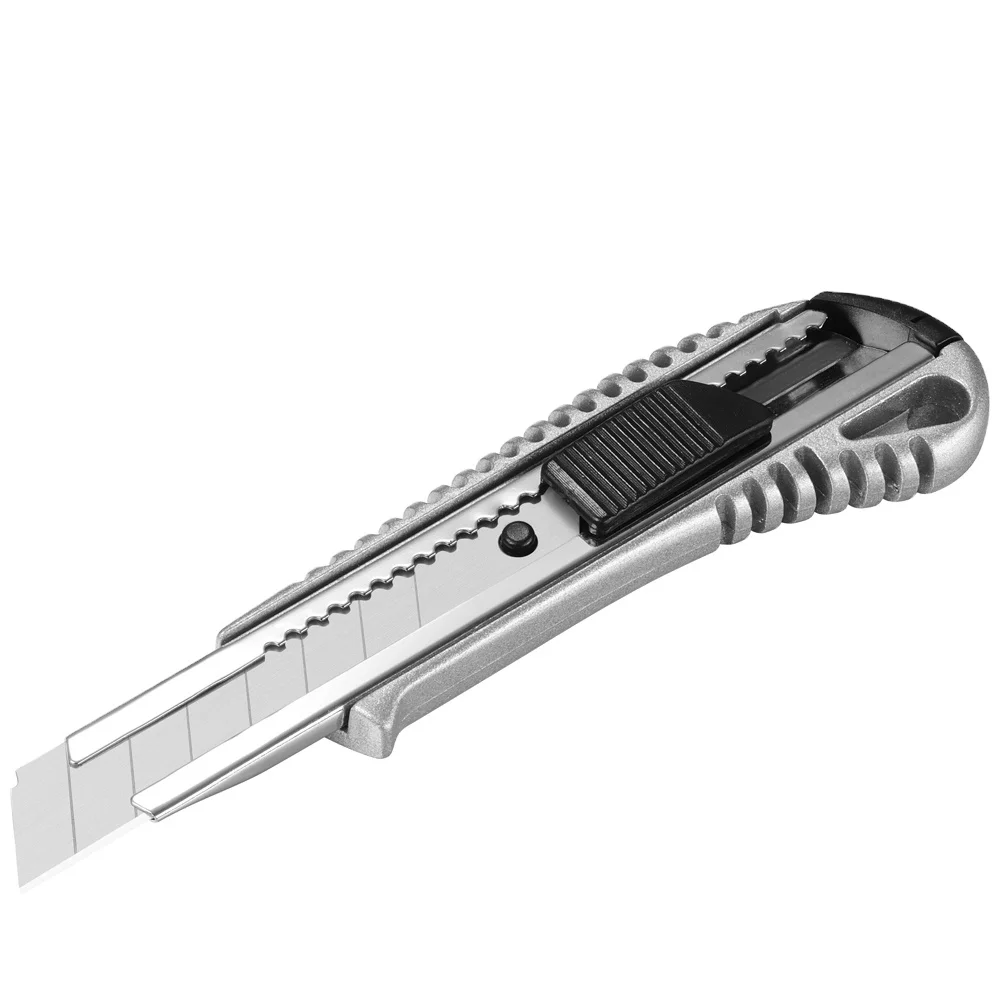 Hot sale Aluminum alloy handle 18mm Heavy-duty Snap-off Cutter Auto lock foam cutter knife