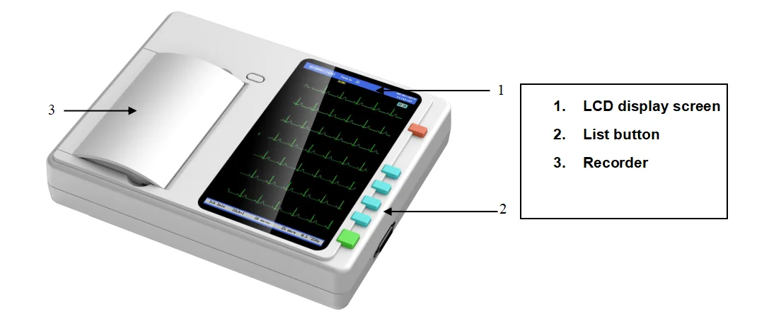 
Wholesale electrocardiogram portable CE certificated 3 channels ecg machine 