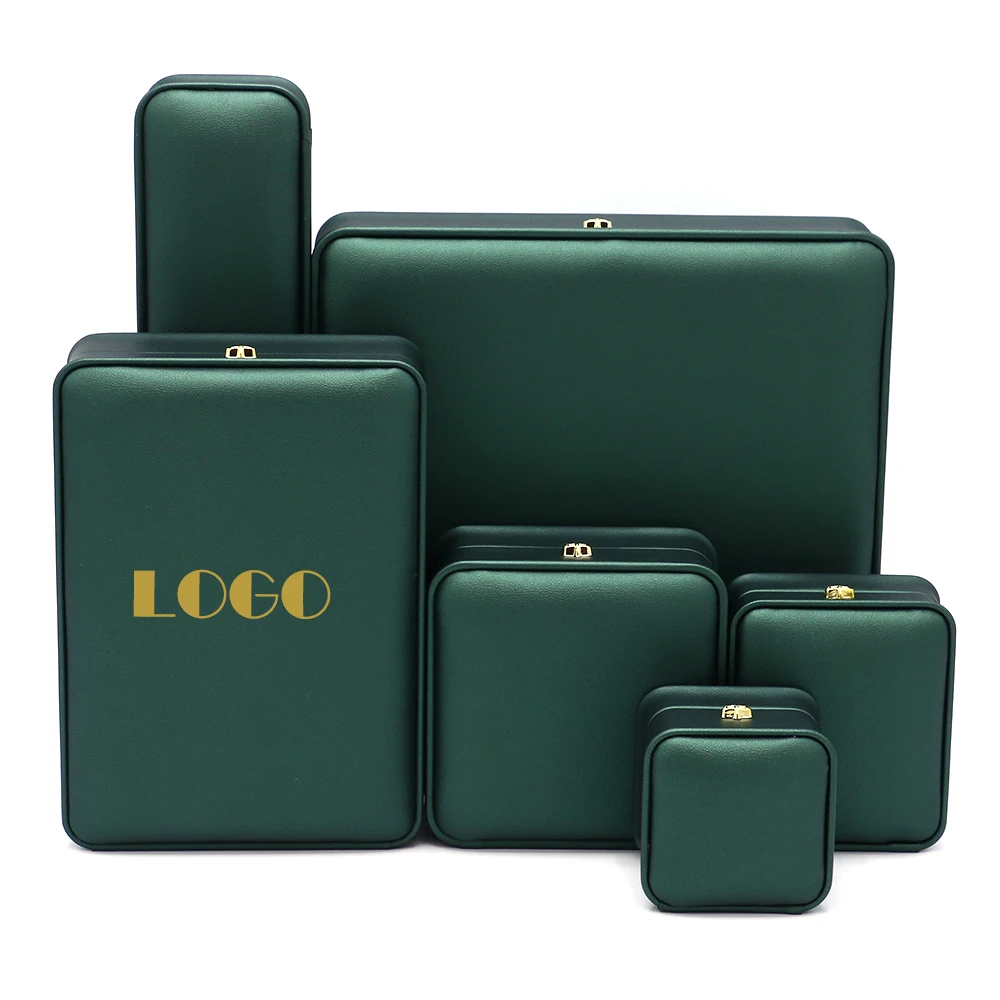 Mini Jewelry Gift Box Bangle Bracelet Pendant Earring Ring Necklace PU Leather Custom Jewelry Boxes Packaging Box Set with LOGO