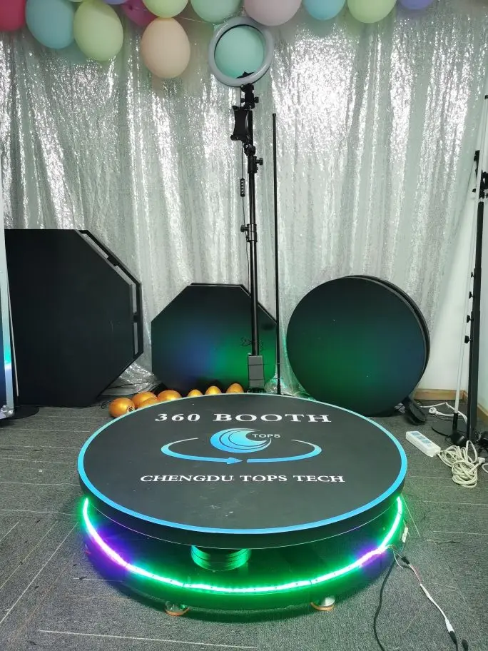 Automatic Manufacturer Portable  Spinning 360 Degree Photo Booth Kiosk Shell For Wedding Christmas Events