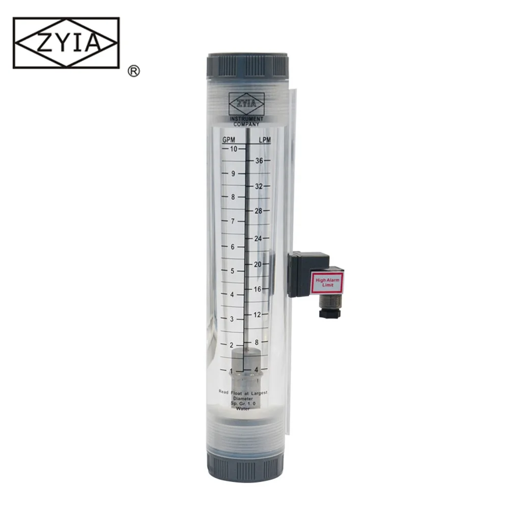 LZM series 5GPM  pvc acid small pipeline inline gas air liquid rotor flow meter magnetic  tri clamp  rotameter