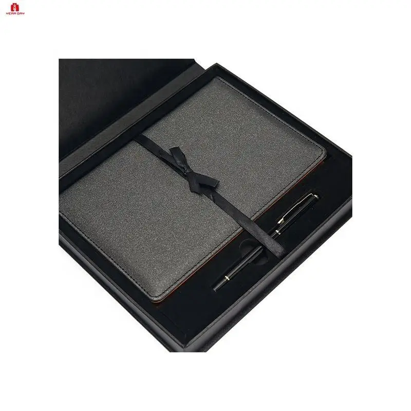wholesale custom leather notebook set notebook and pen gift set with gift box
