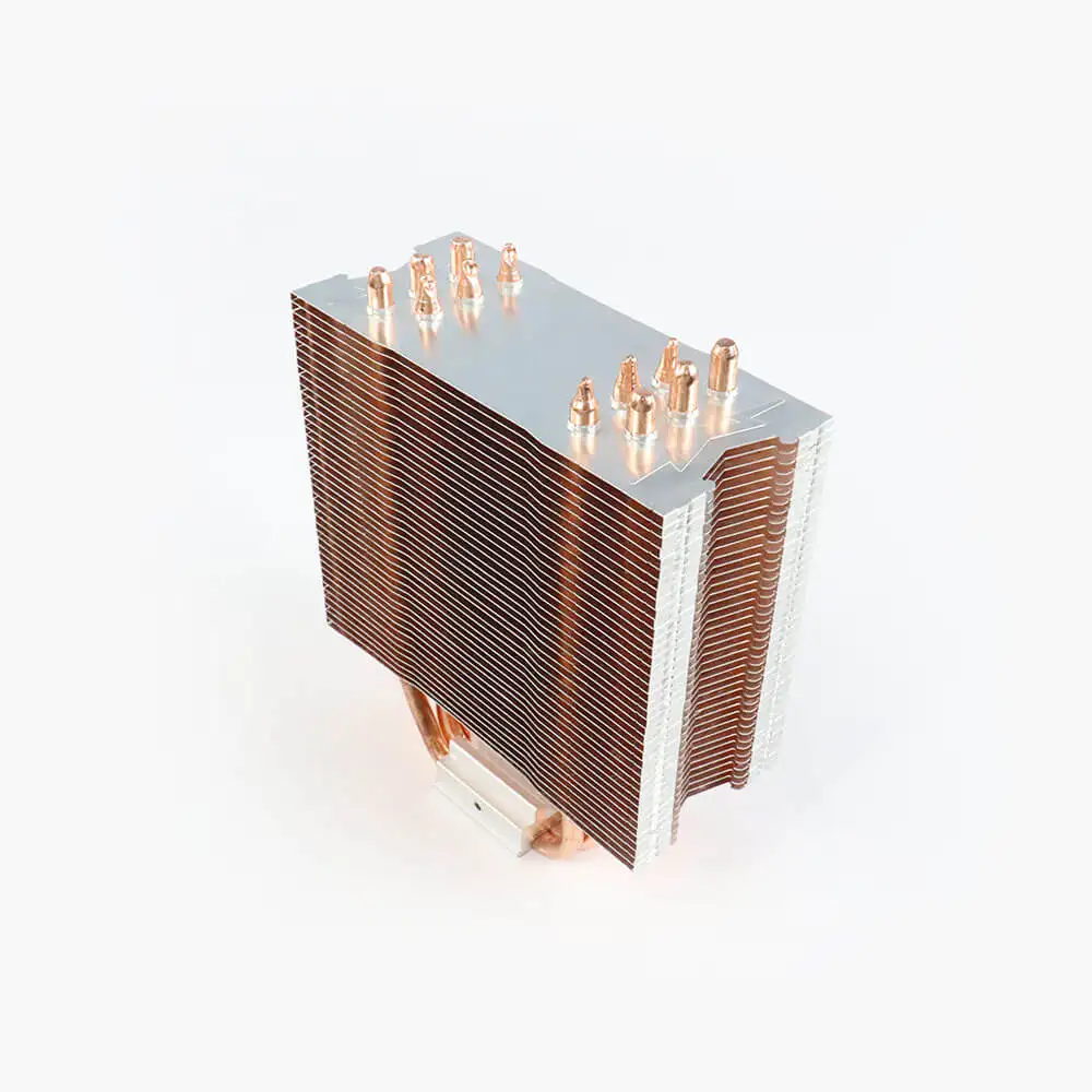 Zipper Aluminum And Copper Material Fin Sheet Heat Sink