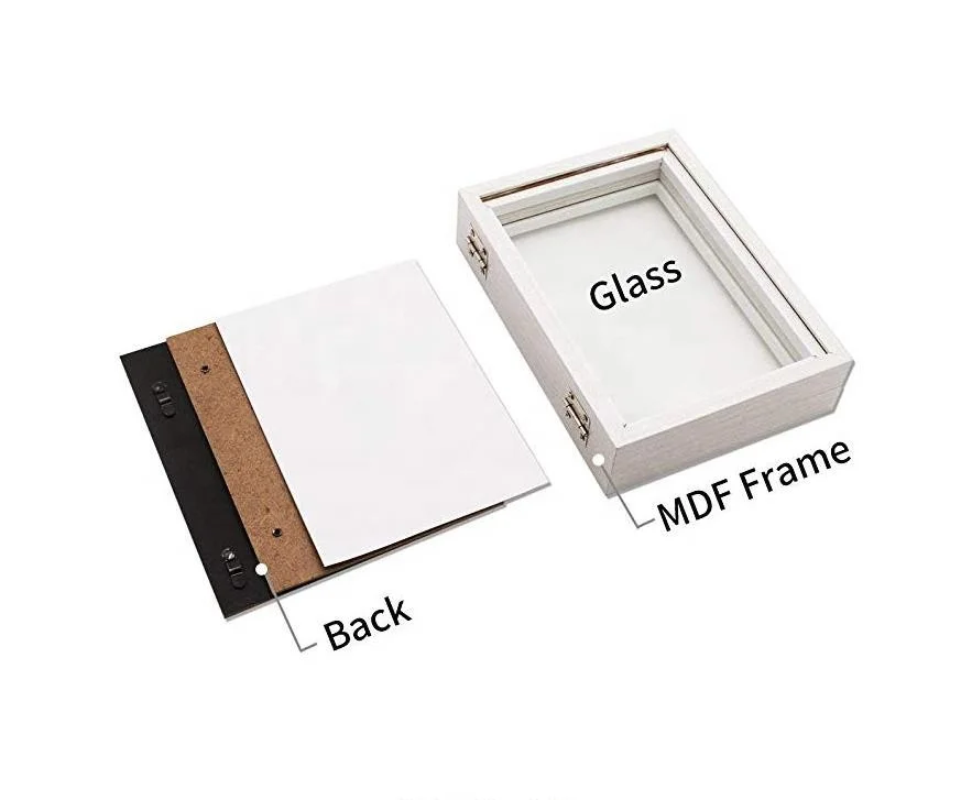 Новая стильная двойная фоторамка 5x7 белые деревянные откидные фоторамки коллаж теневая коробка 2 отверстия Элегантные Свадебные Уникальные подарки