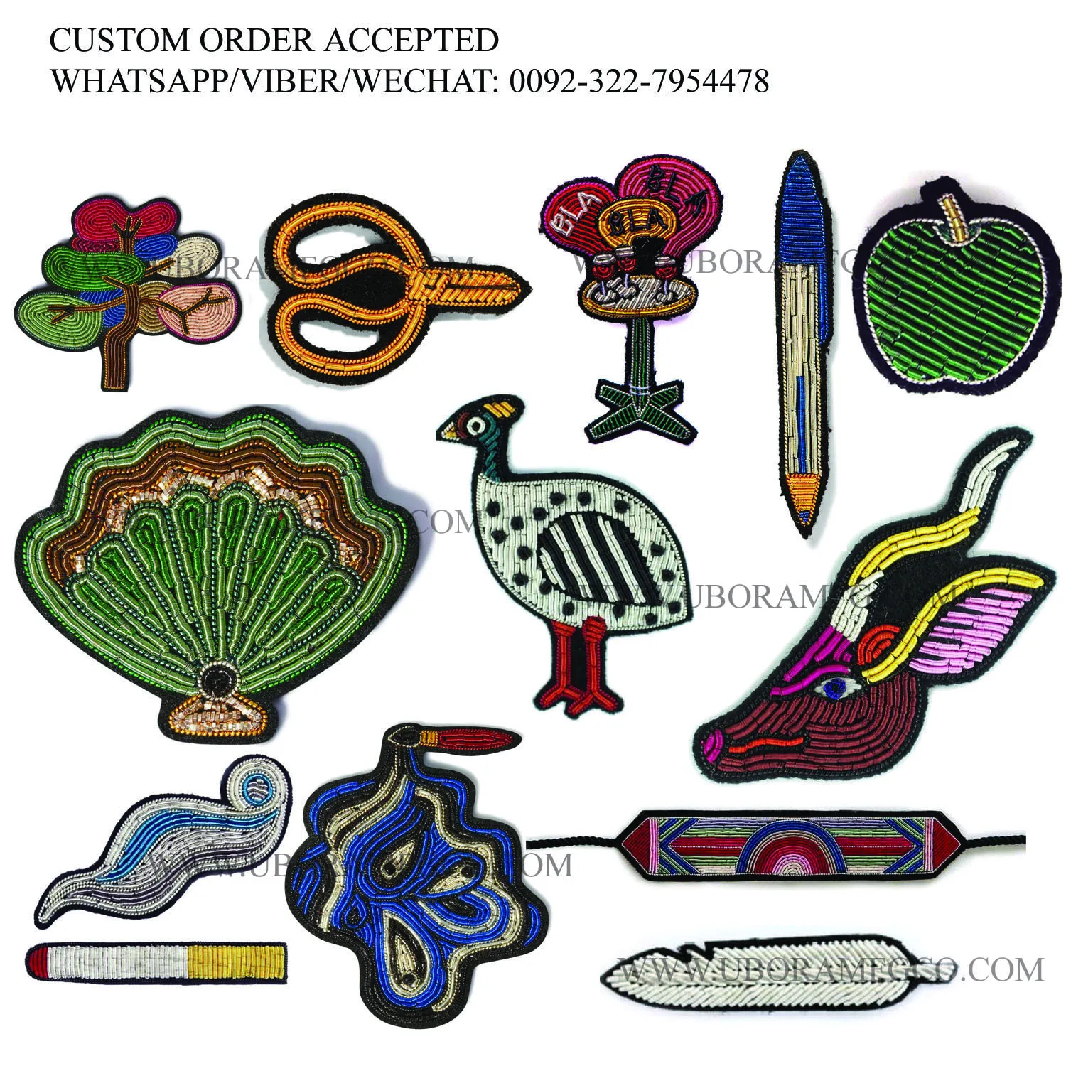 HandMade Bullion wire brooch indian embroidery brooch china bullion wire embroidery brooch patches supplier