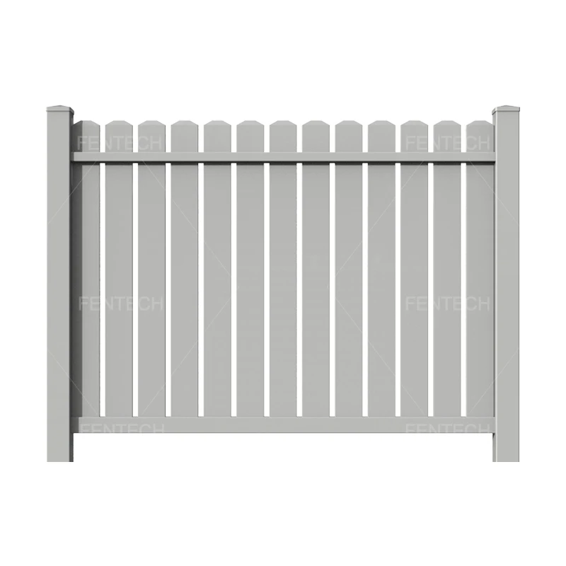 Fentech colorfast  pvc white semi privacy fencing for home