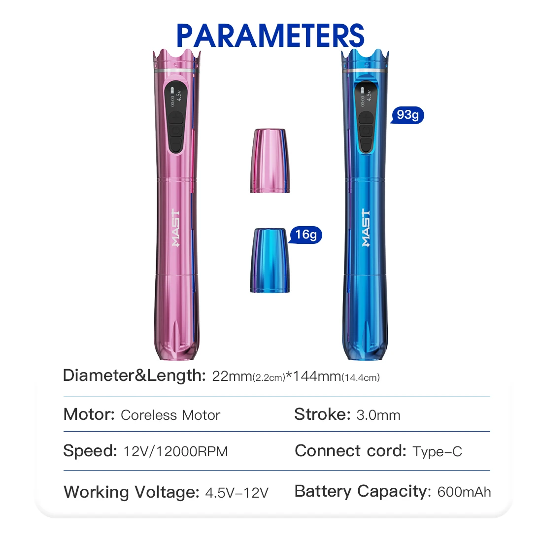 High Quality Mast Crown Tattoo Pen Machine Wholesale Machine Equipment Professional OEM Tattoo Machine