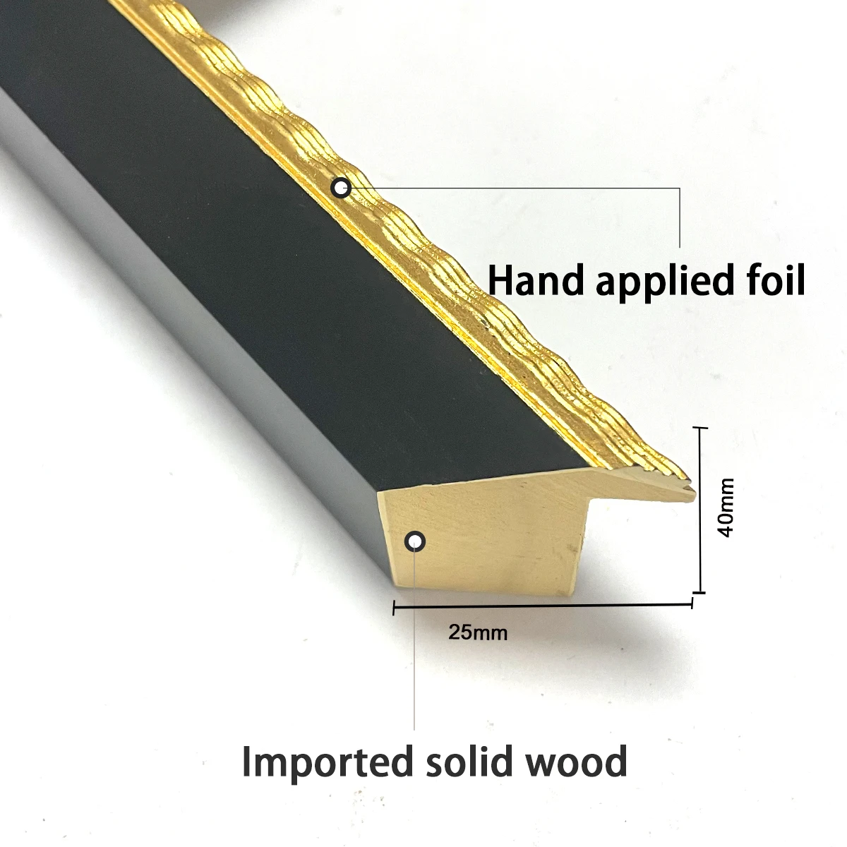 Experienced Factory Customized Free Sample Simple Photo Frame Gold Silver Lips Black Wood Frame Moulding for Picture