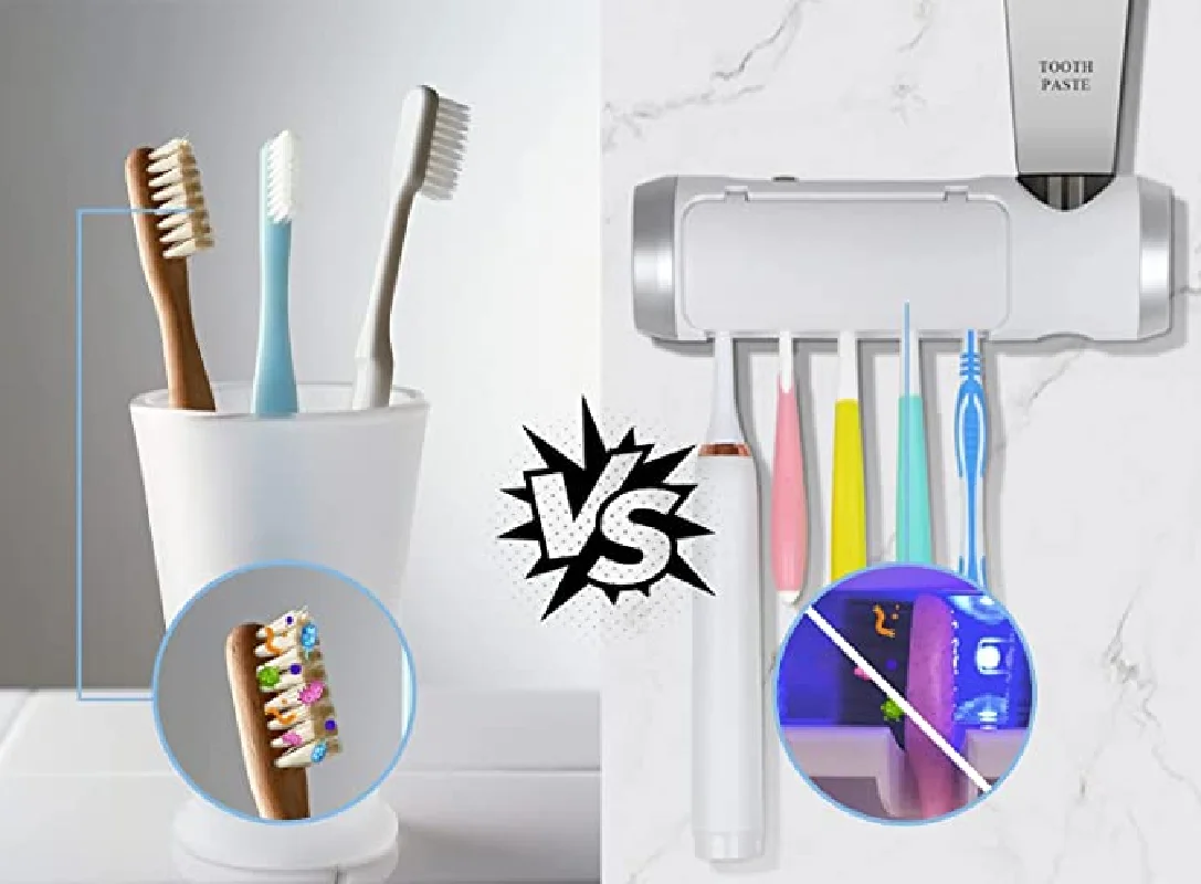 uv toothbrush holder portable led  sterilized toothbrush case toothbrush