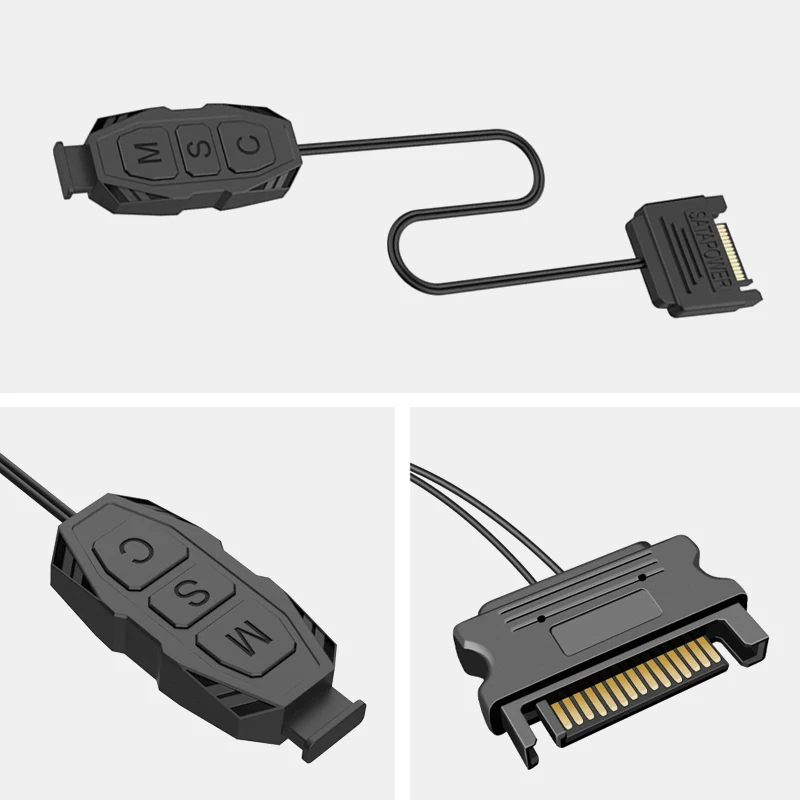 SNOWMAN Most popular SATA Mini 5V-3PIN  ARGB Controller remote control heatstick chassis fan light LED Controller Computer fans