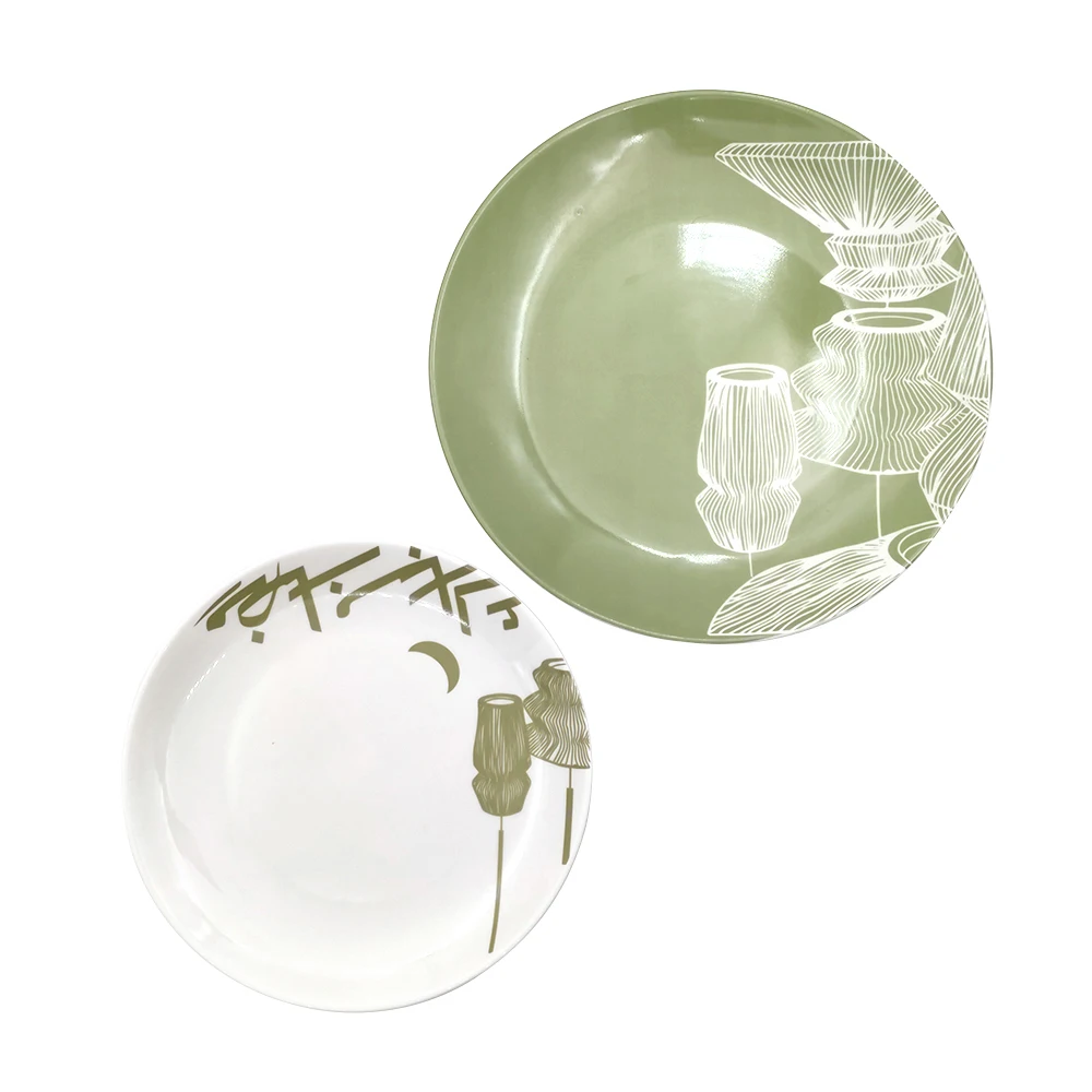 Islamic Muslim Party Ramadan Decorations 2025 Products Crescent Moon Lantern Arabic Moonlight Plate For Home Mosque