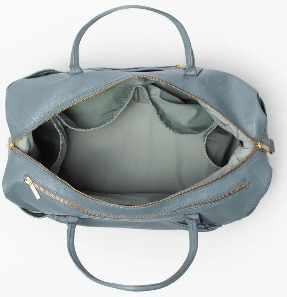 Women Travel Duffel Weekender Carryon Shoulder Tote Bag Canvas PU Leather bag