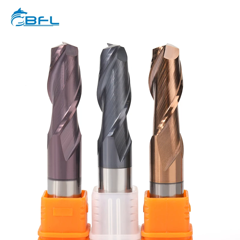 BF 2 Flute Flat  helic end mill mcd face milling cutter  tools for woodworking