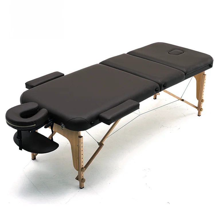 High-Quality Wooden Folding Camillas De Masajes Professional Lightweight Beauty Salon Massage Bed Facial Spa Massage Table