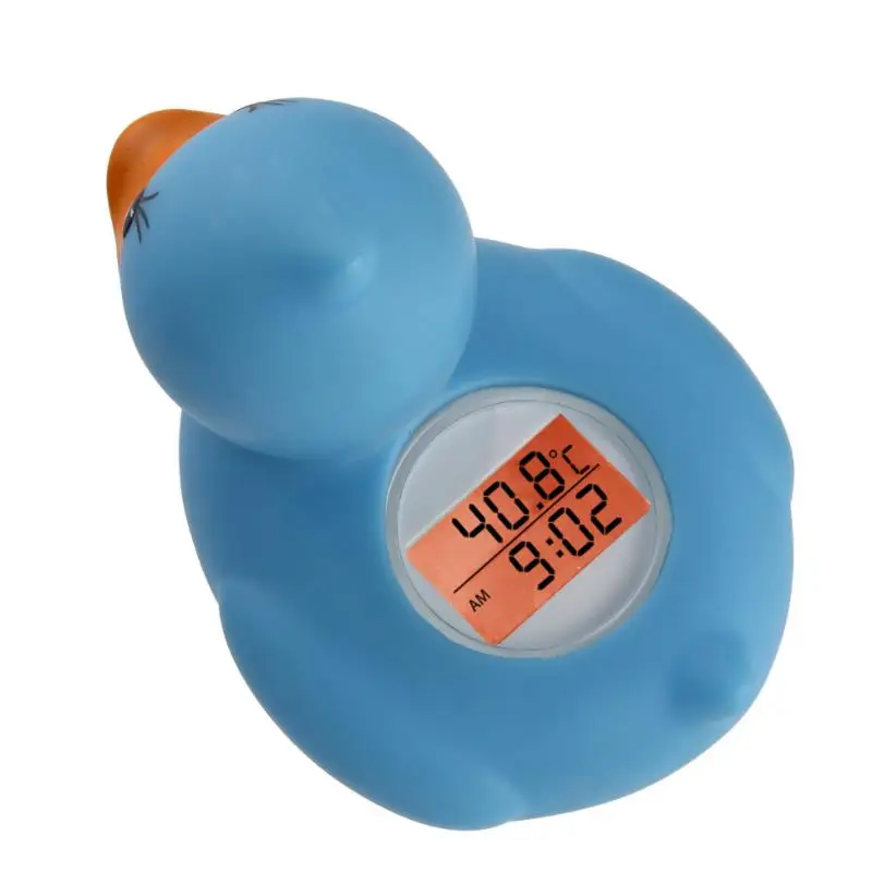 2021 rubber digital duck electric bath shower thermometer soft kids baby silicone animal bath toys