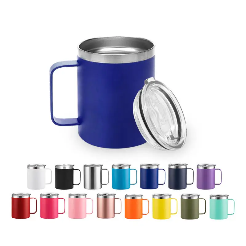 Hot Sale 12oz Insulated Vacuum Stainless Steel Coffee Mug Tumbler With Handle Portable For Travelling