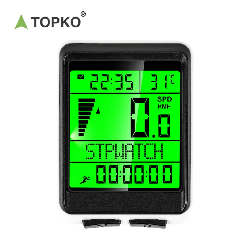 Беспроводной Велосипедный компьютер TOPKO большой экран многофункциональный водонепроницаемый поддержка пяти языков