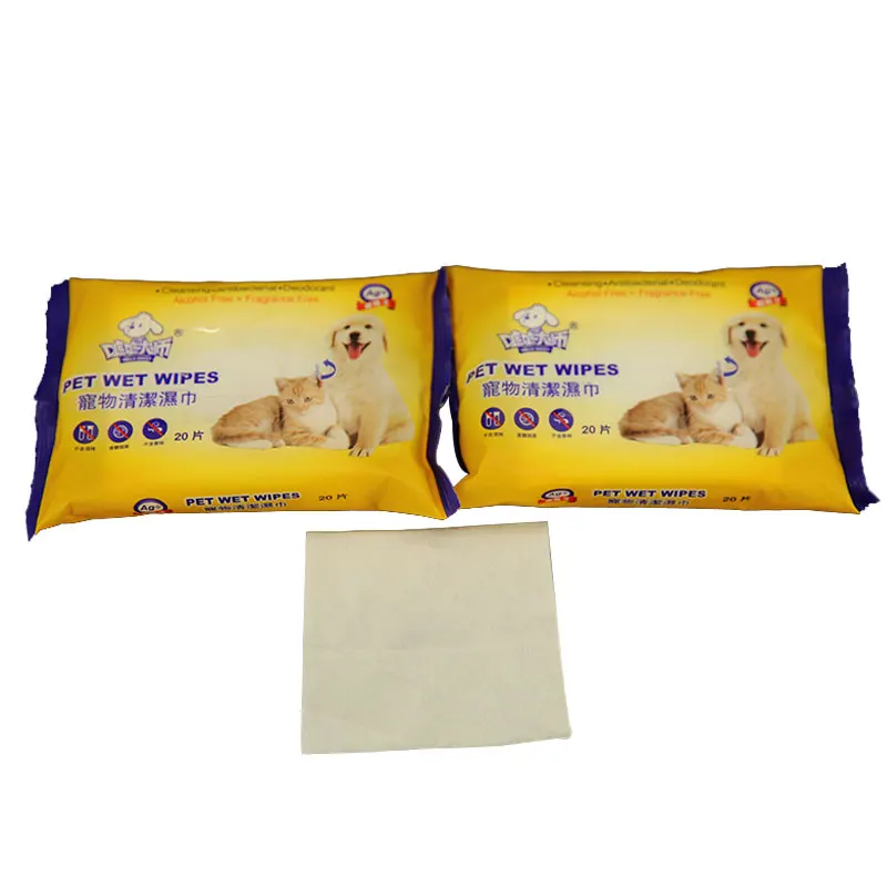 Wholesale clean grooming wet wipe for pet anti bacteria wipes paw wipes
