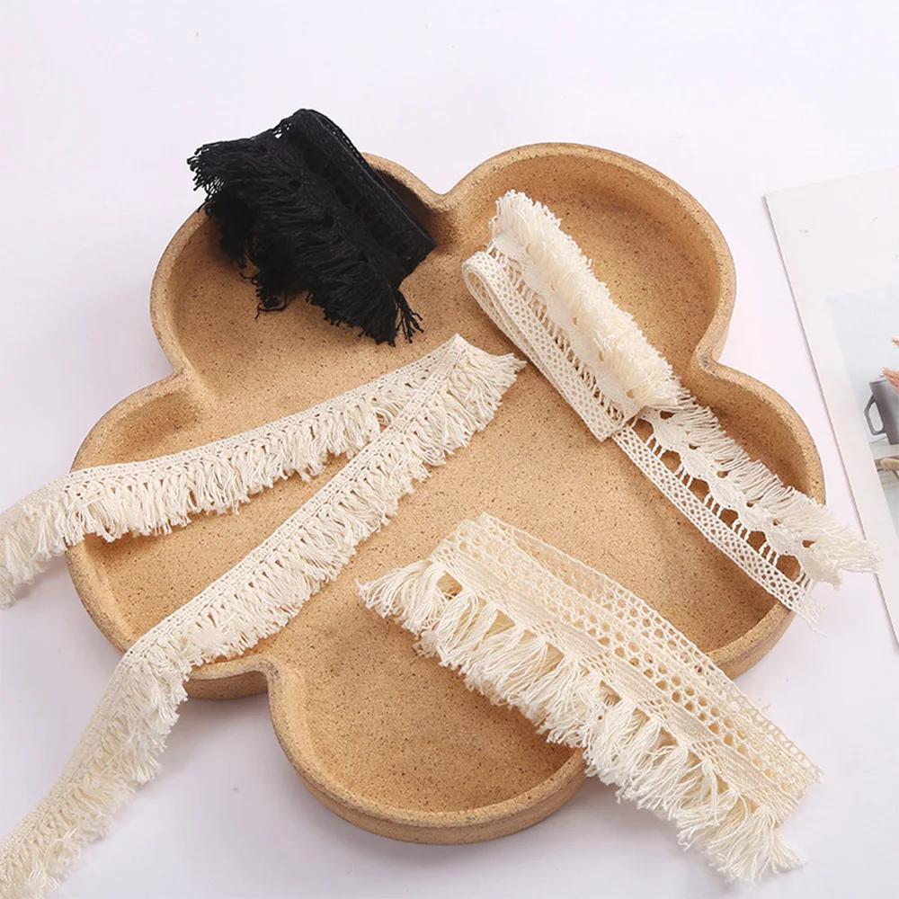 Hot Sale Soft Modern Design Machine-woven Cotton Lace Clothing Home Textile Accessories Lace Tassel Fringe Lace