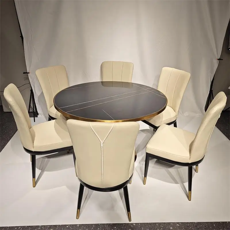 high end dining table set modern simple design round restaurant modern restaurant kitchen dining tables with chair