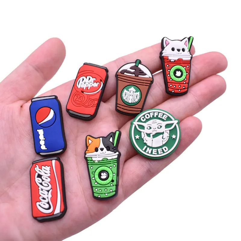 #Hot Selling #Wholesale designer croc pieces charms shoe adult coffee charm bracelets for women croc charms