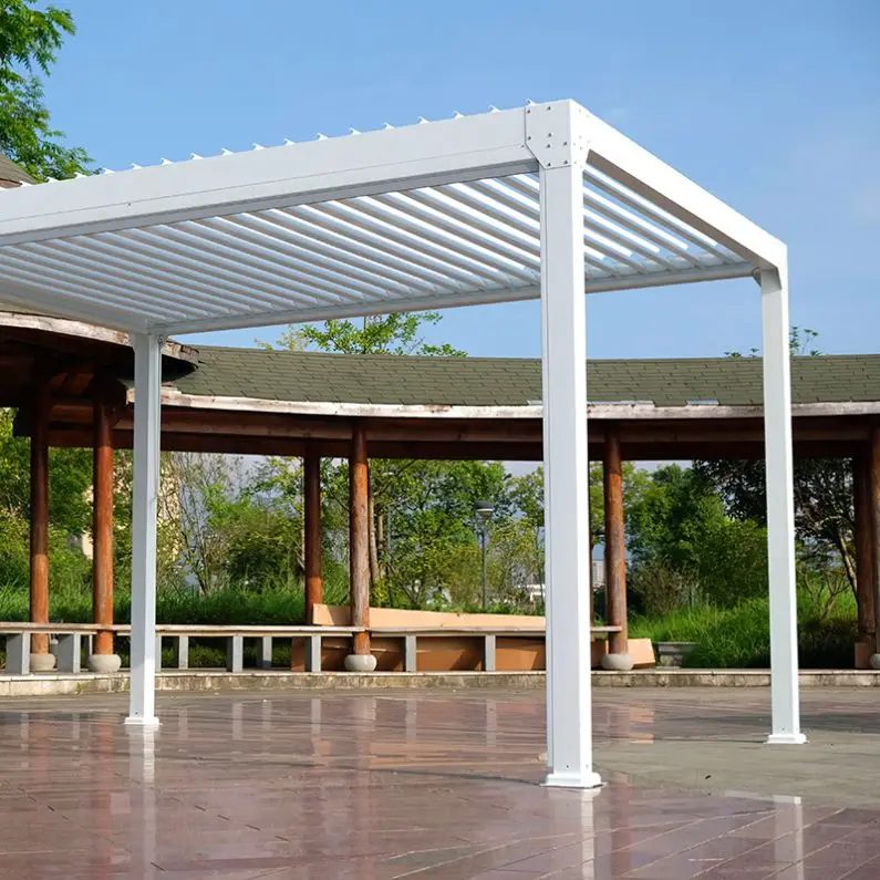 CLEARVIEW Motorized aluminum 6x4 profiles for pergolas para exterior awning kits waterproof Aluminum Pergola for house
