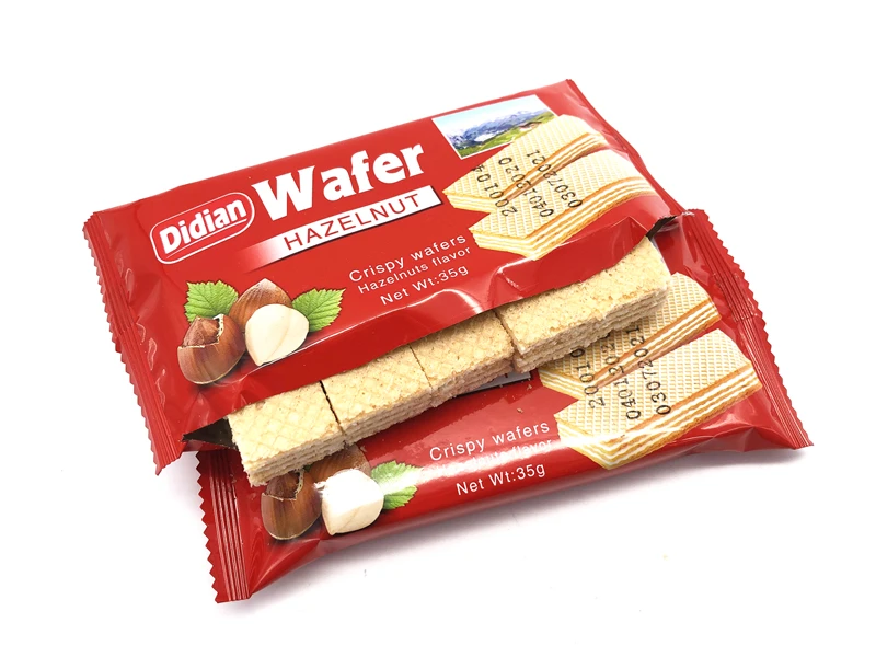 420g Hazelnut flavor wafers cheap biscuit wafer biscuit individual pack popular in west africa