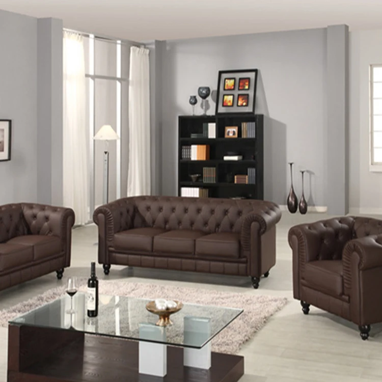 tufted pull button sofa European style modern velvet chesterfield sofa furniture in China