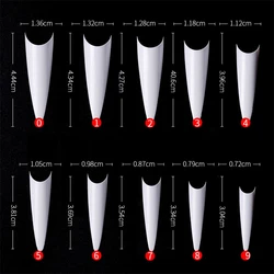 acrylic false  unas acrilicas transparent nails art artificial 600pcs stiletto sharp nail