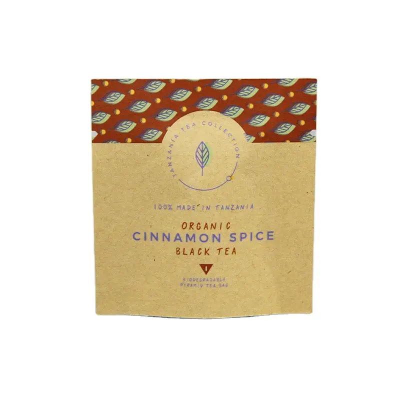 Wholesale Custom Biodegradable Heat Seal 3 Side Seal Tea Coffee Bags Kraft Paper Empty Tea Sachet Packaging