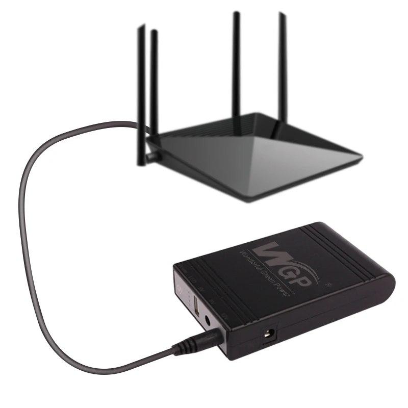 WGP DC UPS 5V 9V 12V multiple output Power Supply Mini UPS for CCTV Camera WiFi Router mini ups