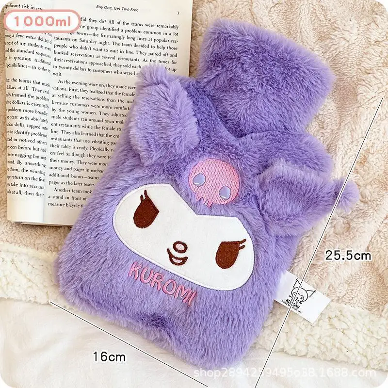 Top Selling Sanrioed Angel Stitches Plush Hot Water Bag Kuromy Cinna Warm Water-filled Cartoon Stitches Warm Hot Water Bag Gift