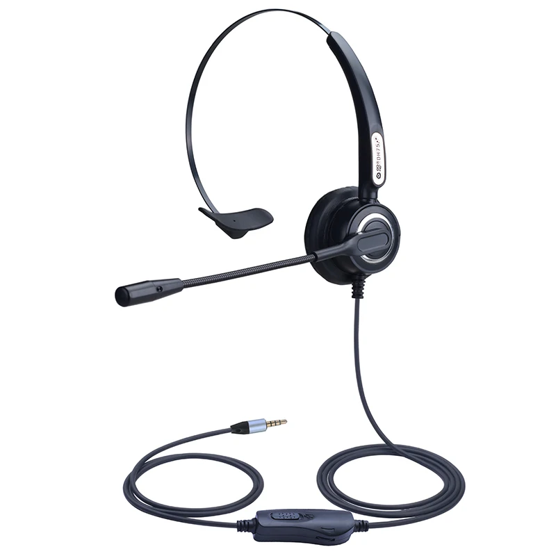 Dh75 single microphone call center 3.5mm single plug in mobile phone single port computer, adjust volume mute