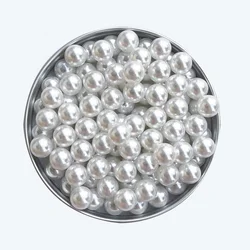 High quality loose pearl plastic round no hole beads