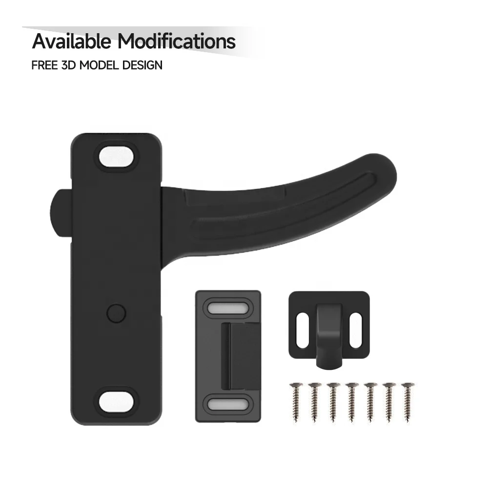 Black RV Door Window Lock Aluminium Alloy Right or Left  Hand RV Screen Door Latch Replacement For Camper/Trailer