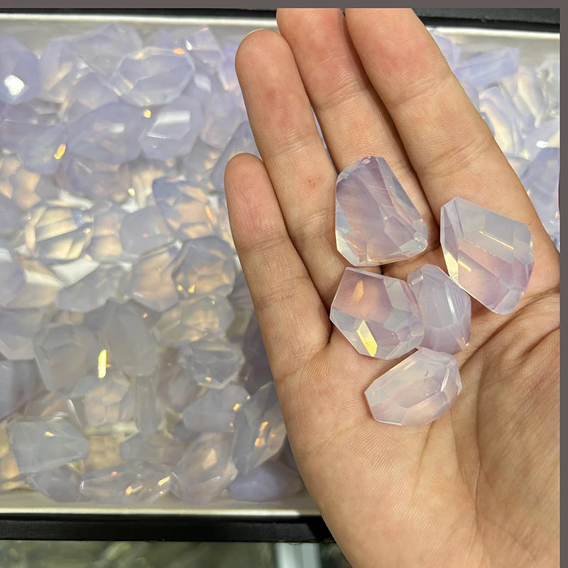 Natural Purple lavender jade Bare Stone Irregular Shape Natural Crystal DLY Jewelry Pendant