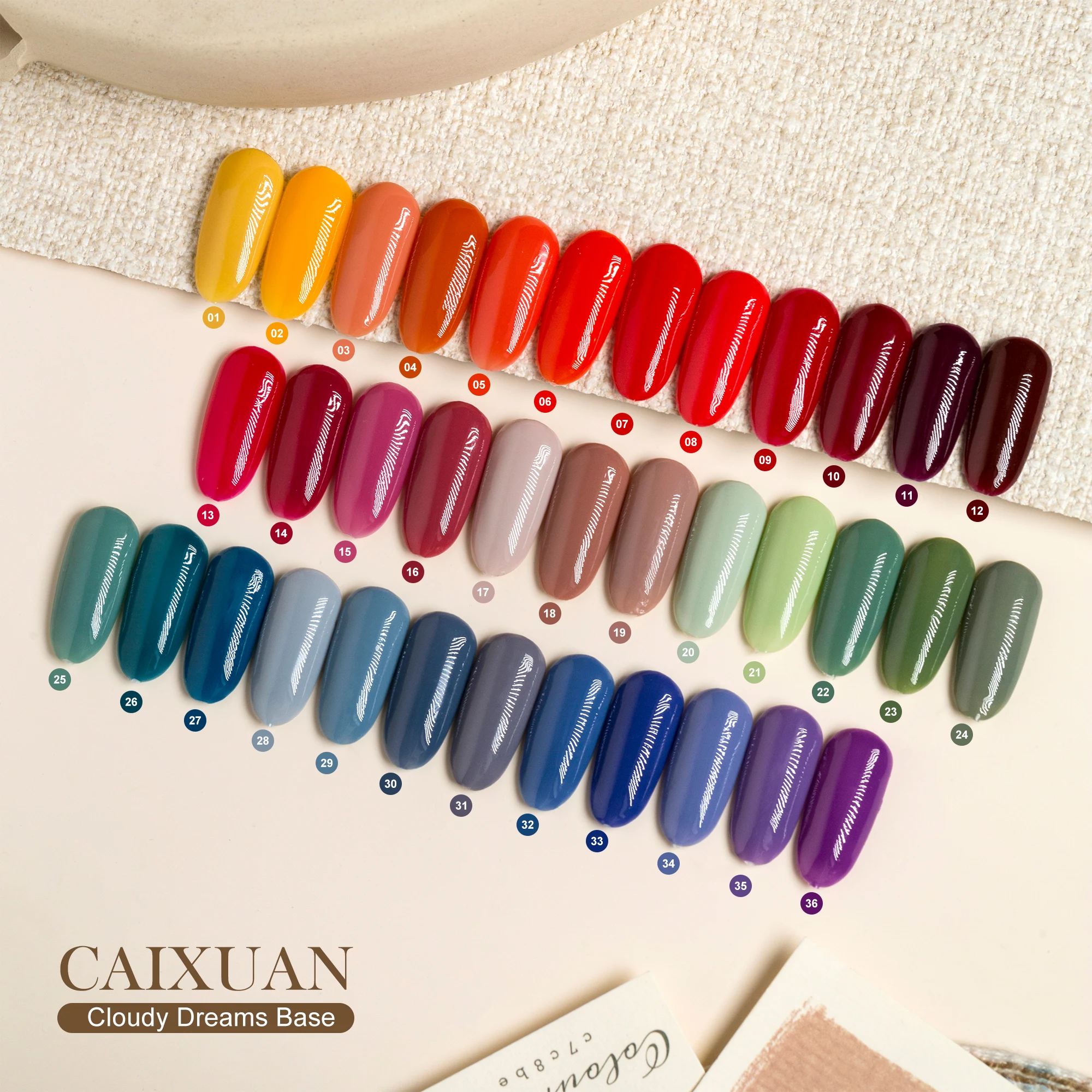 Winter Colors Caixuan 2024 New Cloudy Dreams Rubber Base Gel Nail Polish