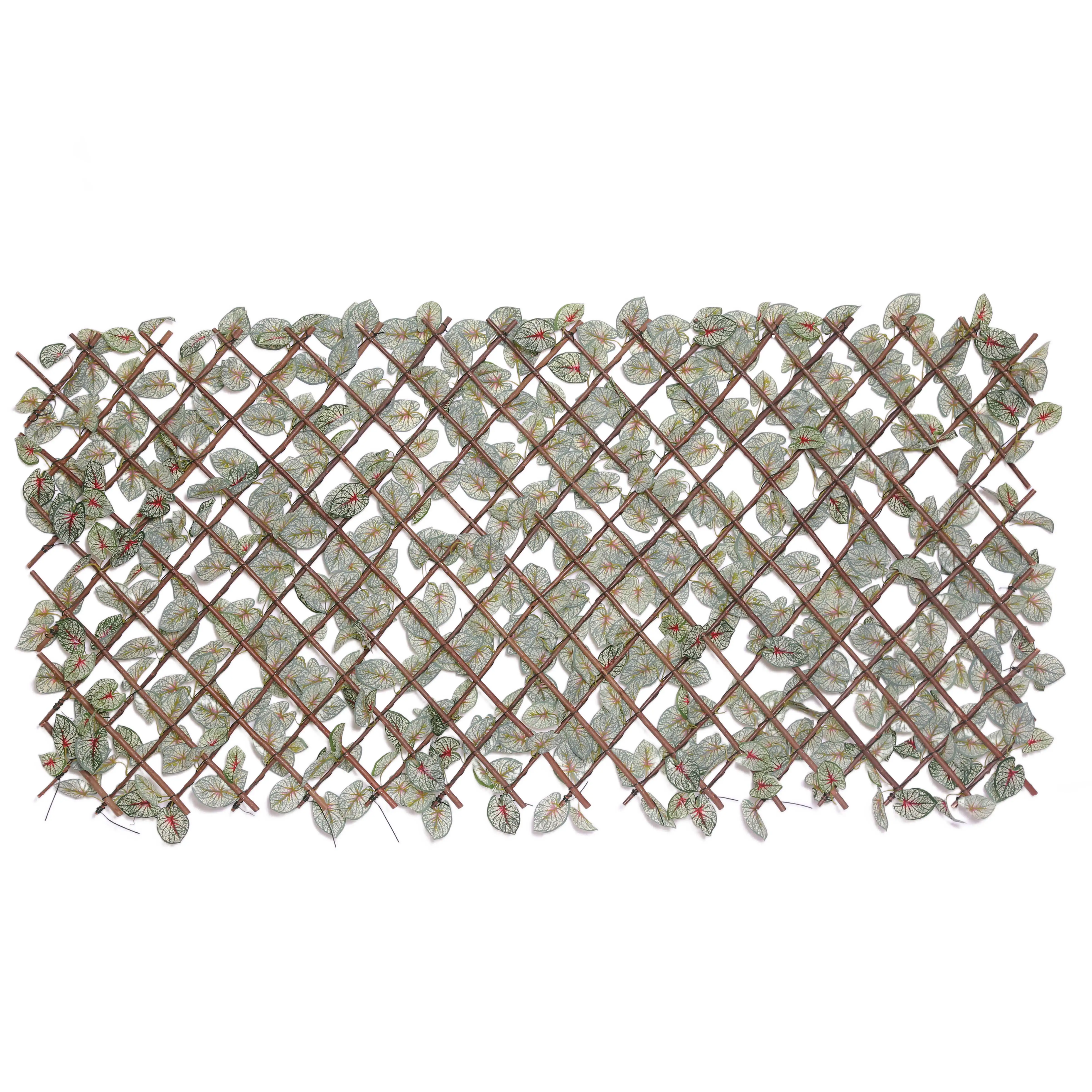 Easy Install Maintain High Quality Artificial Trellis Durable Waterproof Handmade For Privacy And Decoration Green Leaf Fence