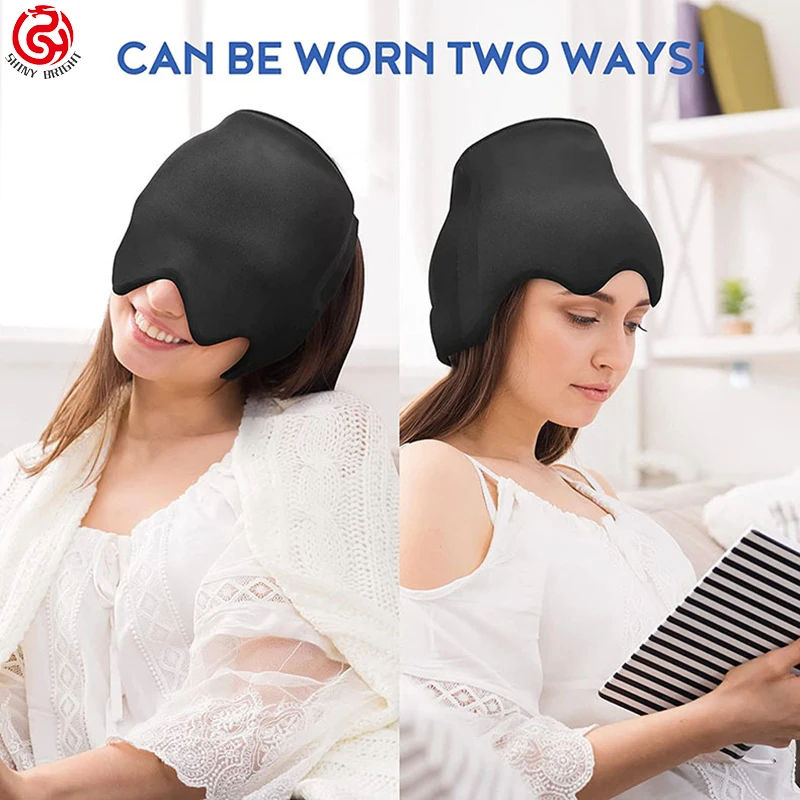 Comfortable Custom Gel Hot Cold Therapy Headache Migraine Relief Cap Ice Head Wrap Cap Ice Pack Therapy