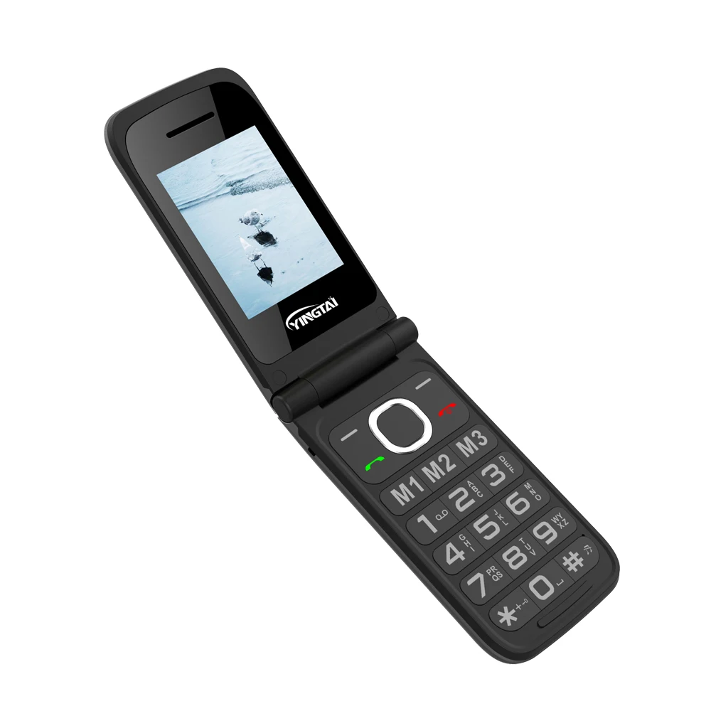 Wholesale 4G elder flip mobile phone big battery big button cellphone feature keypad fip phone With SOS
