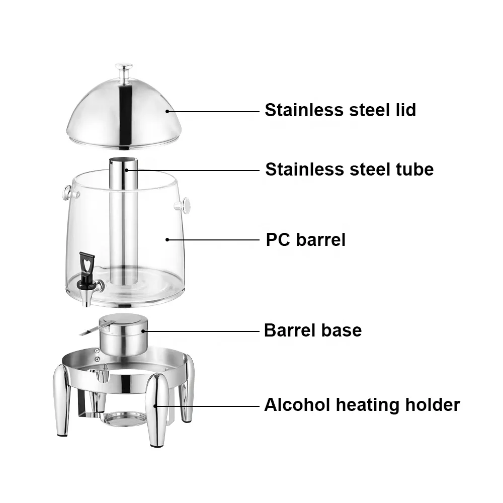 2023 Popular Best Quality Stainless Steel Juice Dispenser Hot Buffet Hotel Juice Dispenser And Cold Restaurant Hotel