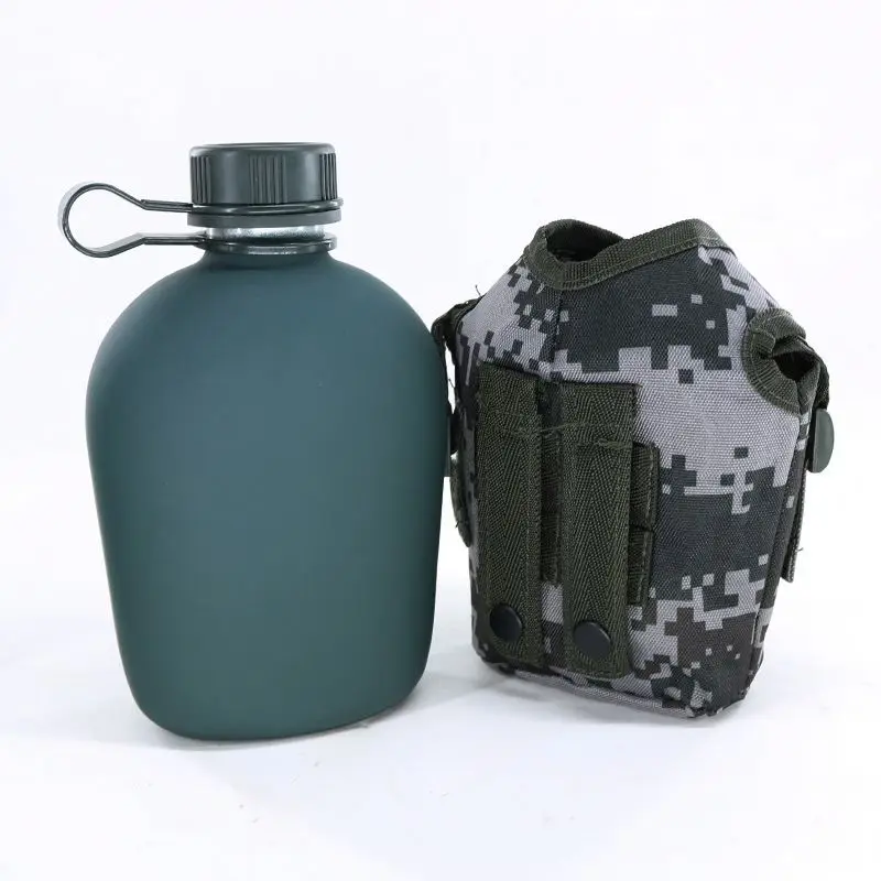 Original Factory Tactical gear outdoor olive green plastic PP or HDPE water bottle canteen kettle